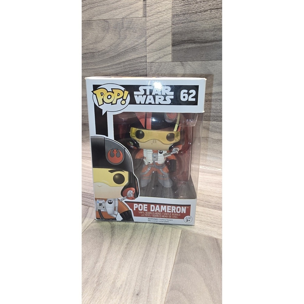 Funko POP Star Wars Poe Dameron #62 Force Awakens Vinyl Figure Bobble Head